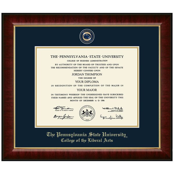 #113 College of the Liberal Arts diploma frame Masterpiece Medallion in Murano (Cherry)